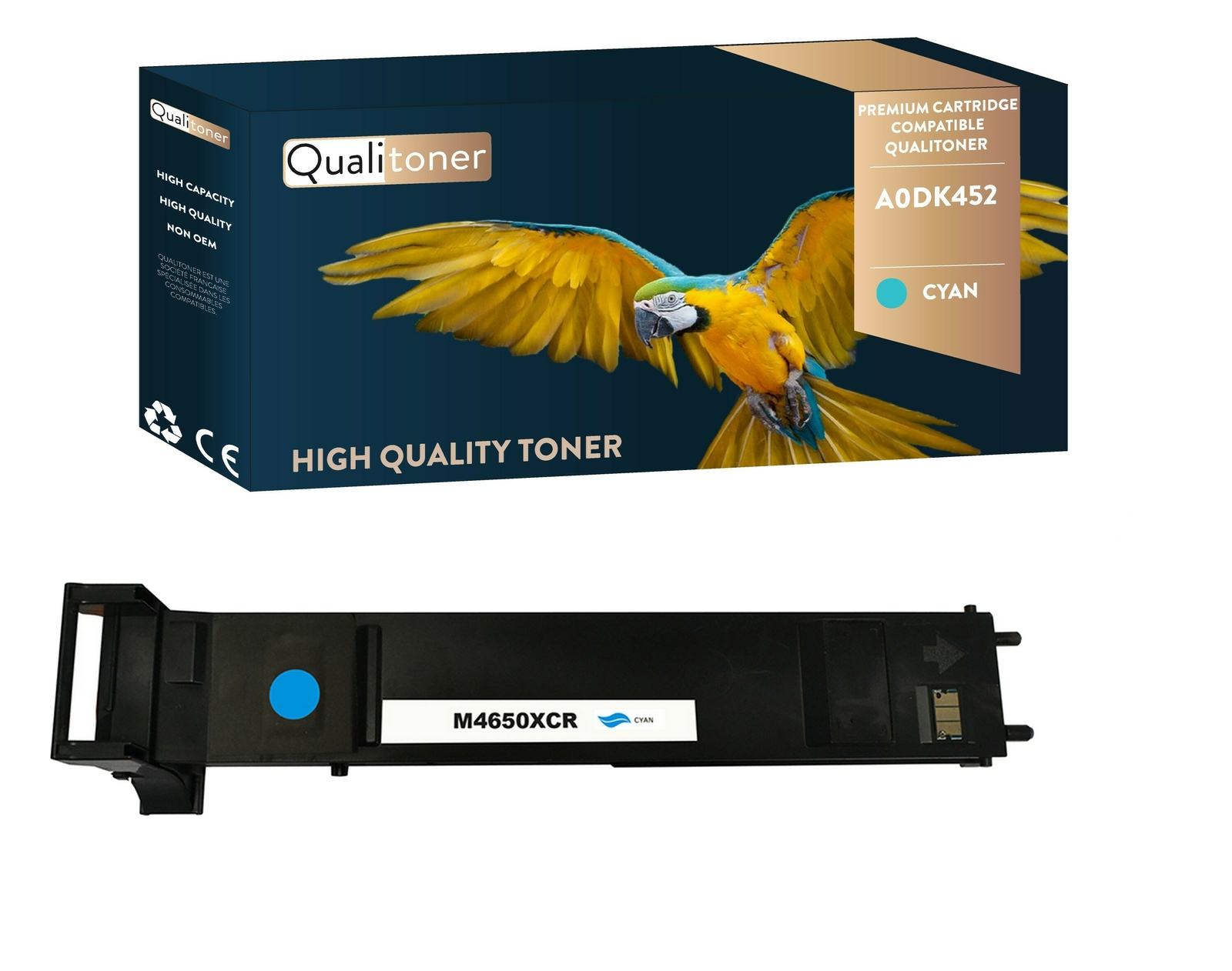Toner A0DK452 Cyan compatible Konica Minolta cartouche laser couleur de rechange pour bureau