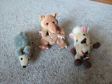 1999 Coca Cola Bean Bag Plush Lot - Aardvark, Tapir And Camel