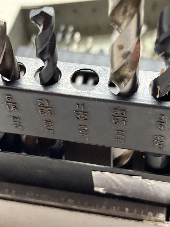 佛蒙特州美国 29 件金属钻头指数套装 1/16 英寸至 1/2 英寸 1/64 缺少 1 位 — 第 3/4 张图片