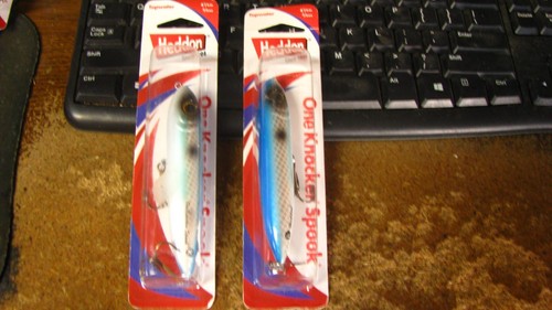 Heddon "one knocker spook", nip, 4 1/4", 5/8 oz, 2 ct, free shipping