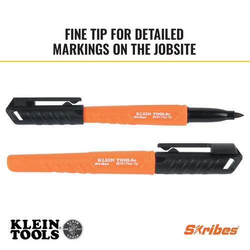 Klein Tools 861014 Skribes Fine Tip Permanent Markers, Black, 4-Pack - Picture 5 of 12