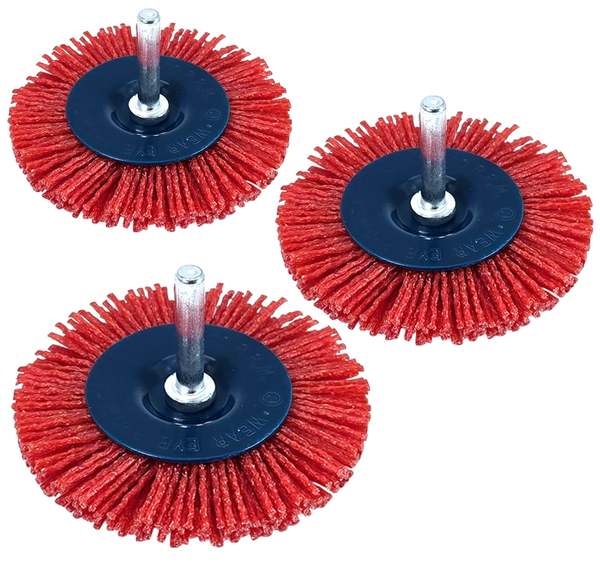 3X NylonbüRste ScheibenbüRste 75Mm RundbüRste DrahtbüRsten Schaft Encore Premium-image