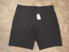 Women's Croft & Barrow Effortless Stretch Pull On Black Bermuda Shorts 18 NWT