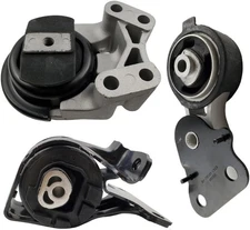 3PC Engine Motor & Trans Mount Set Compatible with 2007 - 2014 Ford Black 