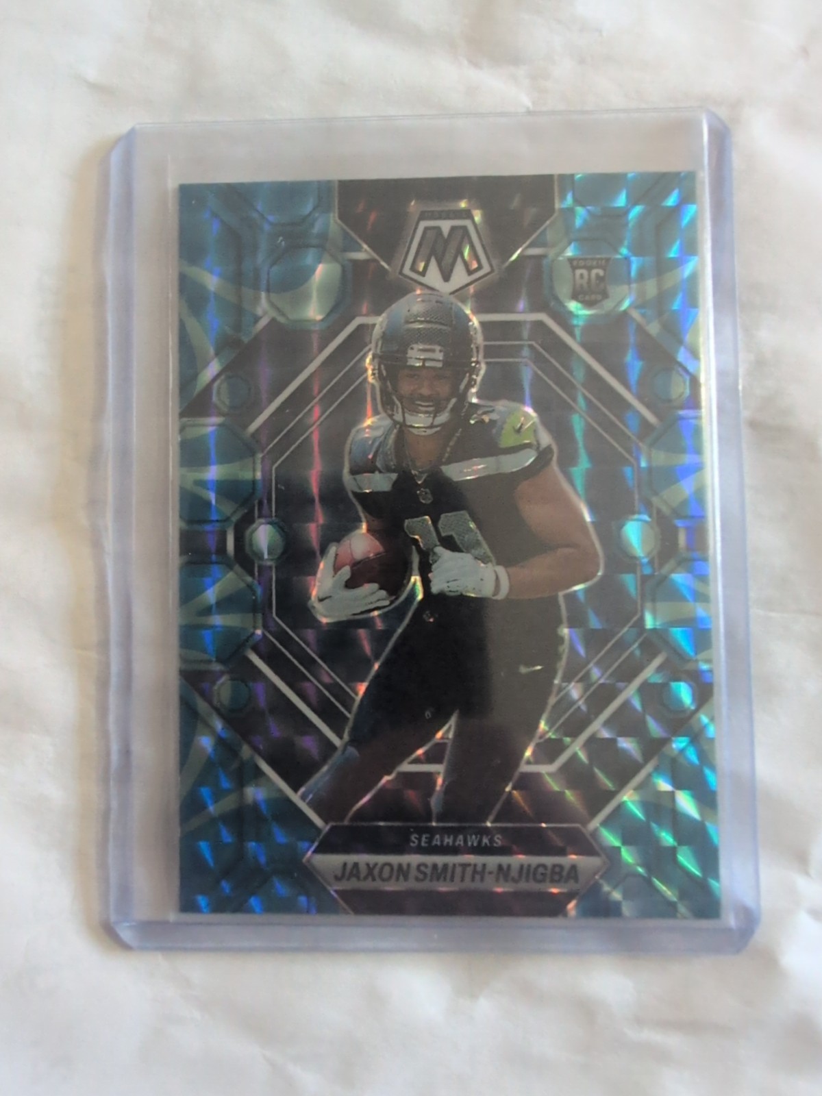 JAXON SMITH-NJIGBA 2023 Panini Mosaic BLUE REACTIVE ROOKIE RC SP #331 - SEAHAWKS