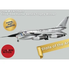 Calibre B-58 Supersonic Bomber Bendix Trophy Winner Dayton Museum Display Model