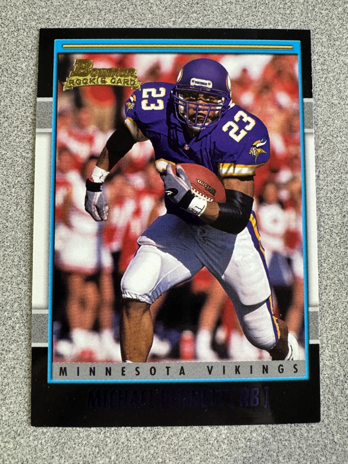 2001 Bowman Blue Michael Bennett Rookie Card #201 Minnesota Vikings