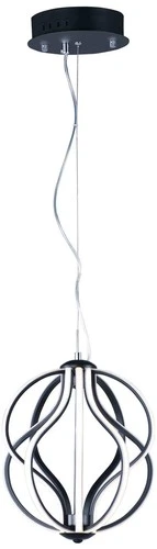 ET2 Aura 12" Wide Black Orb LED Mini Pendant - Picture 2 of 4