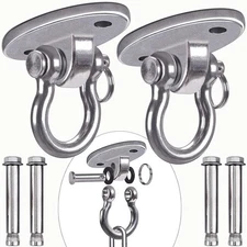 BeneLabel 2pcs Concrete Celing Hanger 180° Swivel With 4 Expansion Bolts 