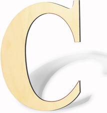 17 Inch Large Wooden Letters, Paintable Large Wood Letter for Crafts, Unfinished