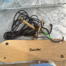Swurfer Wooden Swing Board w/ Ropes Handles, US Patent D778,381 / 9,511,296