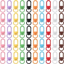 50PCS Colorful Metal Lobster Claw Clasps Lanyard Clips Swivel Snap Hooks Strap w