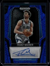 2024-25 Panini Prizm Black Franz Wagner #SIG-WAG Auto Blue Shimmer FOTL /25