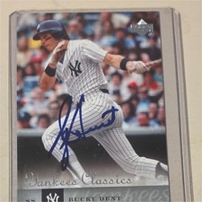 Upper Deck 2004 Yankees Classics Bucky Dent Autograph #6 Yankees MLB Card