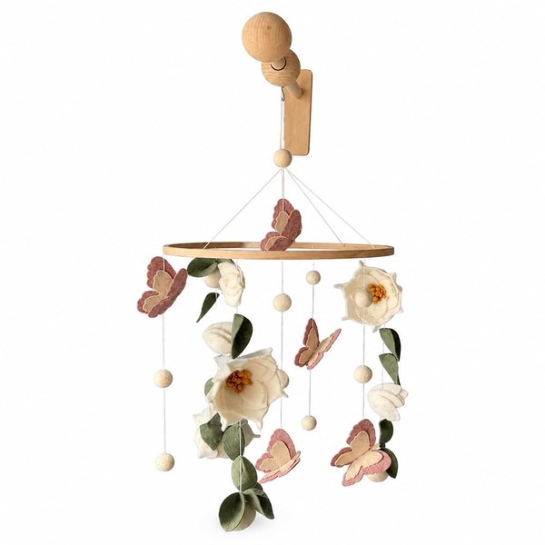 Baby Mobile Windspiel Blumen Schmetterlinge FüR Babybett Dekoration 1 StüCk-image