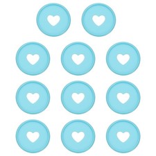 35mm Plastic Book Binding Discs, 11 Pack Expansion Discs Heart, Blue