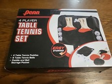 PENN 4 Player TABLE TENNIS SET w/ 4 Paddles 6 Balls Storage Bag NEW SEALED