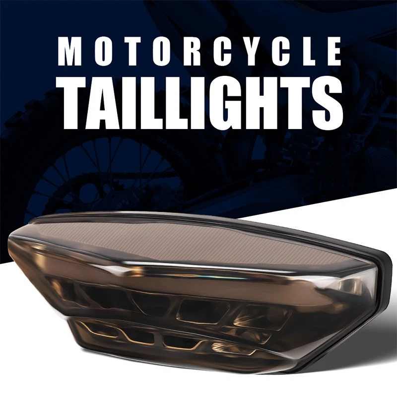 Motorcycle Brake Stop Rear LED Tail Light Running Smoked Dirt Bike ATV Universal - Image 2 of 4