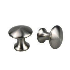 T&uuml;rknopf M&ouml;belknopf &oslash; 32mm Edelstahl matt geb&uuml;rstet Schrankknopf Schubladenknopf