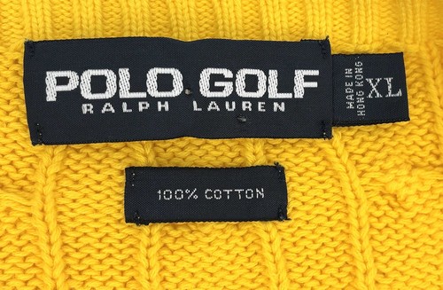 Vintage Polo Golf Ralph Lauren Men’s Size XL Sweater Yellow Cable Knit Cotton by Ralph Lauren, Size XL, $39.95 - Photo 6