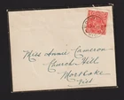 AUSTRALIA 1928 COVER WITH KGV 1½d RED WOORNDOO VIC CDS