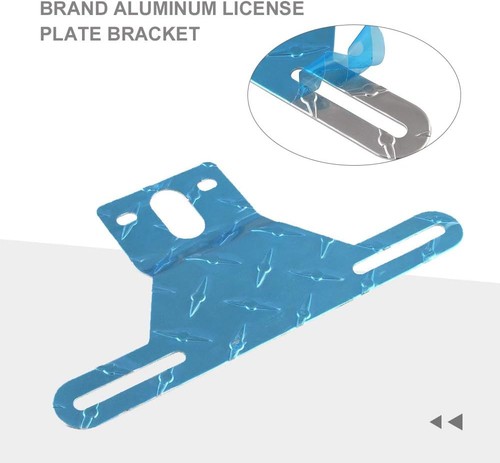 Trailer License Plate Light Bracket Truck RV Off-Road Number Silver 1pc - Picture 2 of 7