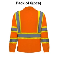 Hoodie Orange High Visibility Safety Shirt  With Reflective Stripes