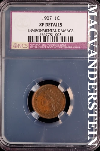 1907 Indian Head Cent - NCS XF Details - Scarce  No Reserve  #SLK592