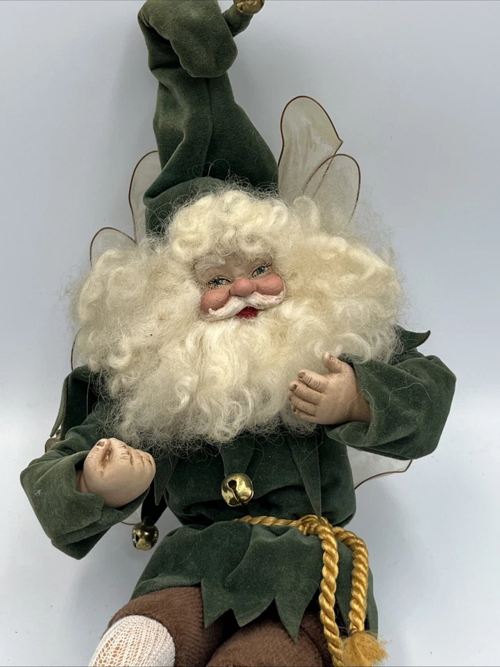1983 Lynn West Lasting Endearments Santa Fairy Shelf Sitter adorno de Navidad Foto 2 de 4