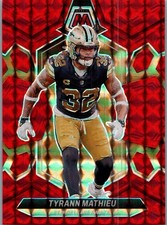 2024 Panini Mosaic - Tyrann Mathieu #161 Red Mosaic Prizm