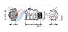 Kompressor Klimaanlage AVA Clever Choice BWAK309 für BMW 12V 3er E46 Touring X3