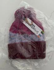 New Smartwool ISTO Pom Beanie Merino Wool Blend Purple Eclipse - One Size