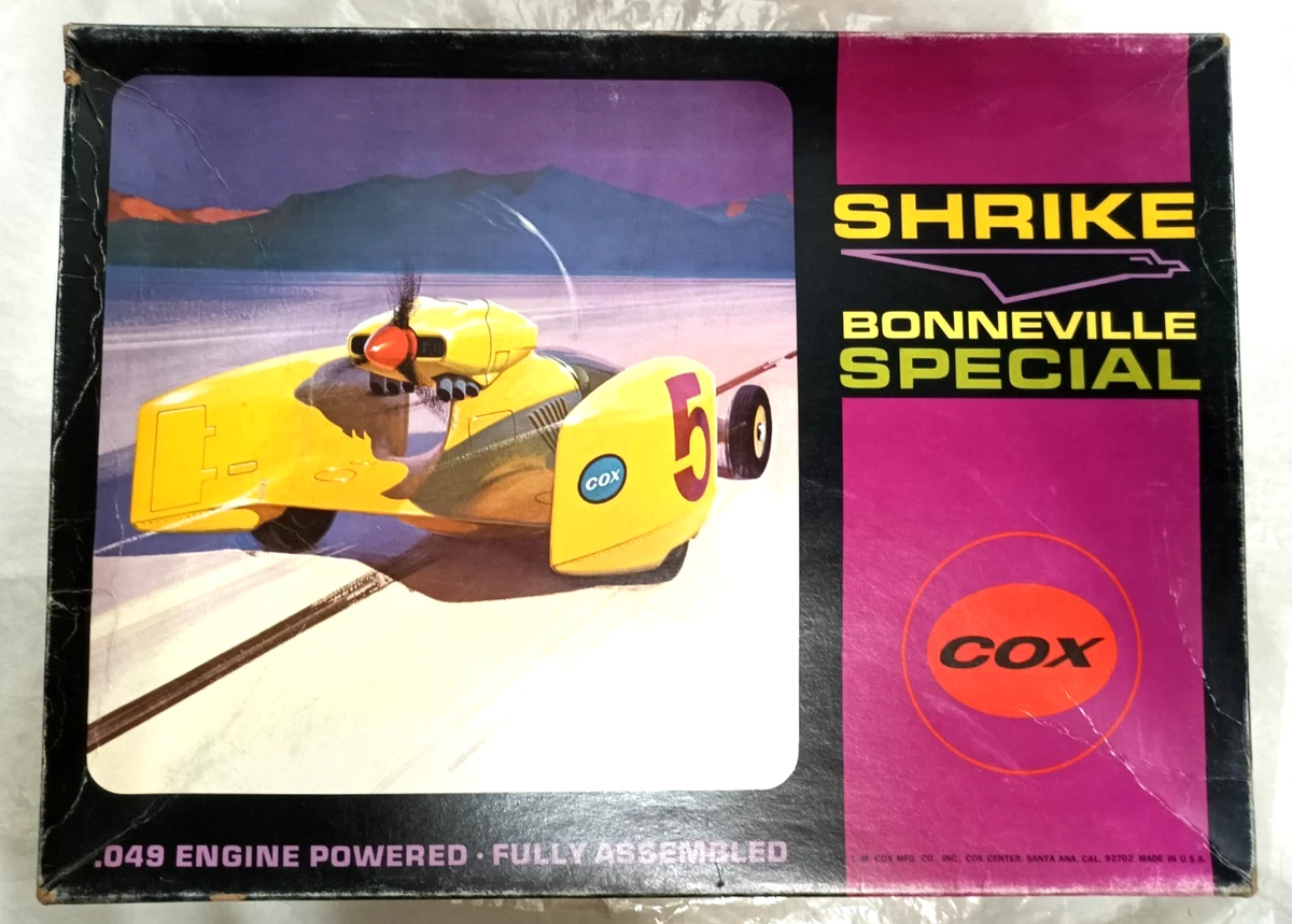 Vintage COX SHRIKE Bonneville Special .049 Engine Powered NOS Tether Prop Car