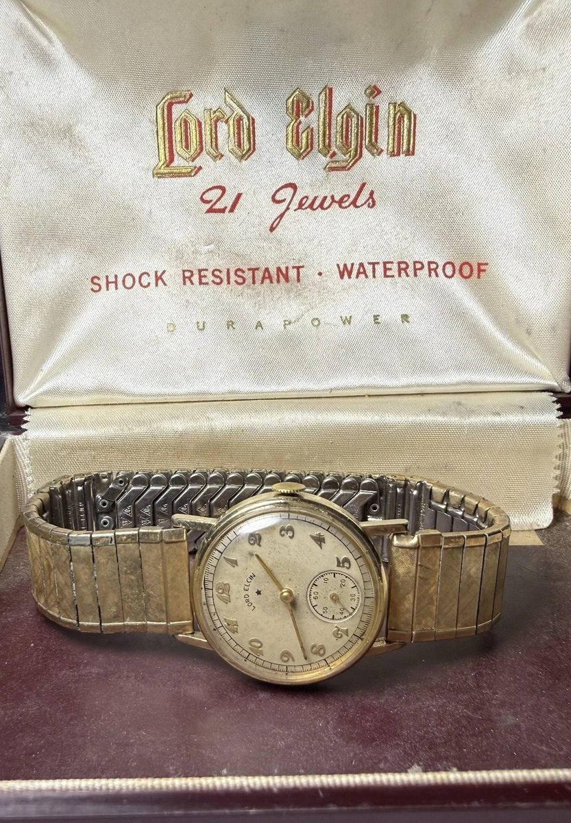 Elgin grade 680 vintage wrist watch, yellow gold (filled) round \
