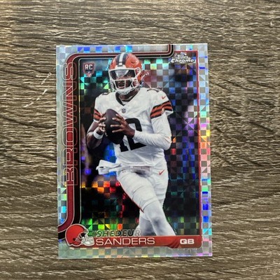 Topps Chrome 2025 Shedeur Sanders Browns Rookie X-Fractor #315 | eBay