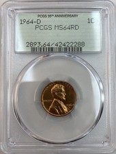 1964-d Lincoln Memorial Cent Pcgs Ms64 - 35th Anniversary Retro Slab 1964-d Lincoln Memorial Cent Pcgs Ms64 - 35th Anniversary Retro Slab