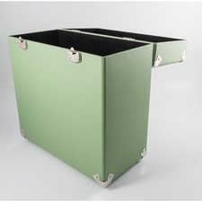 GPO Retro SWB18GRE 12 Vinyl Record Case 35 Count Capacity with Removable Lid -