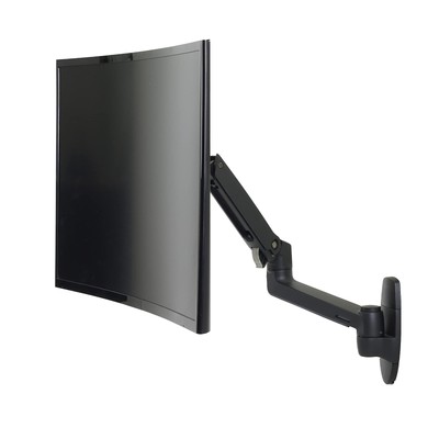 Ergotron LX Wall Mount Computer Monitor Arm Matte Black 