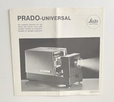 Leitz Pradolux-Universal Slide Projector Brochure 1974