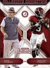 2018 Panini Contenders Draft Picks #14 Nick Saban / Calvin Ridley Connections