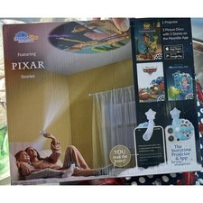 NEW Moonlite Storytime Projector W/Pixar Stories 3 Picture Discs/Stories On App.