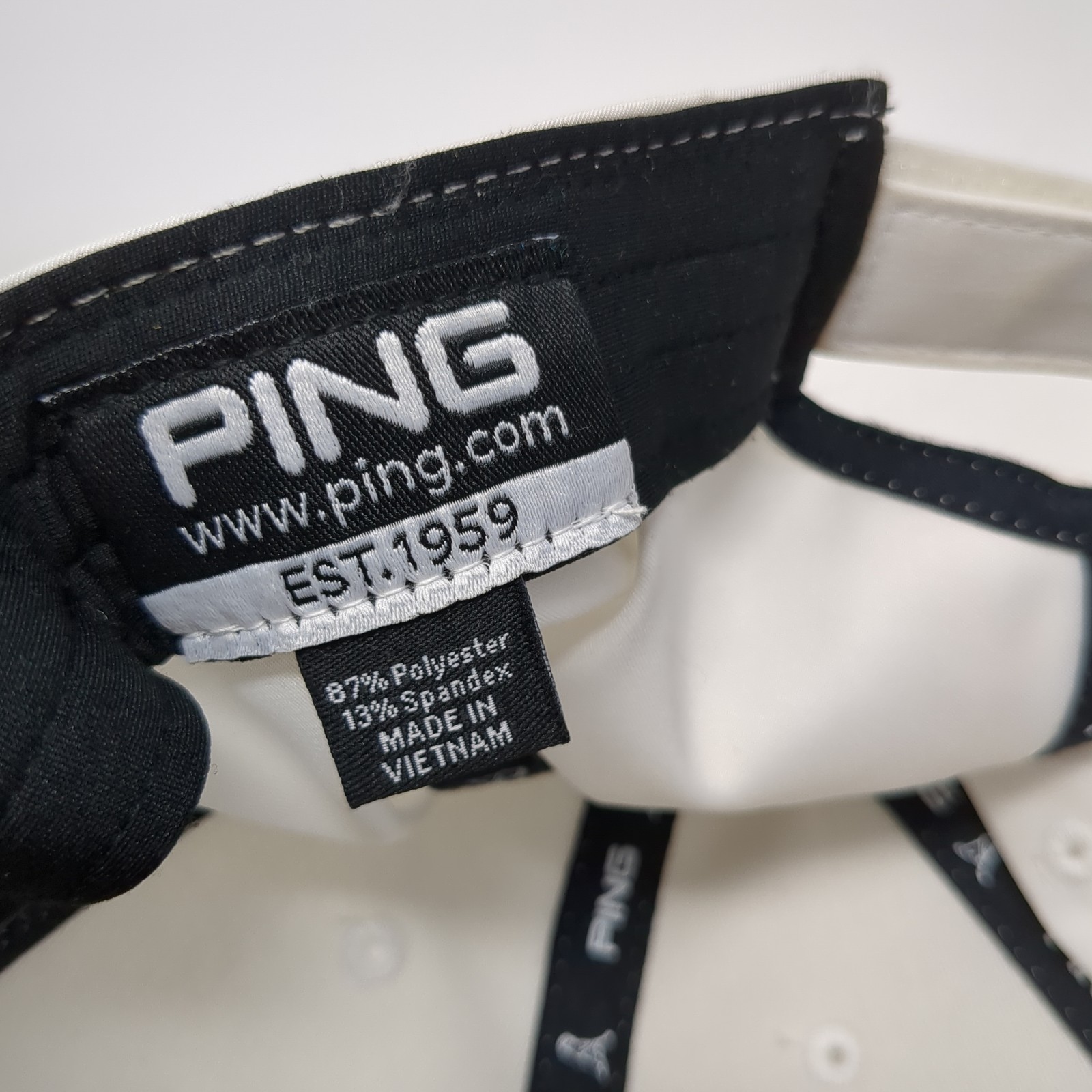 Ping Strapback Hat Solid White One Size Embroider… - image 10