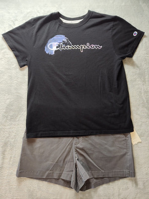NWT Women's A New Day JC Penny Shorts Size 12 Chino Gray+Top Size L (Lot of 2)
