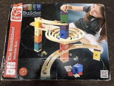 Hape Vorbau E6005 Der Kreisverkehr, Holz Murmelbahn Spielzeug komplett Alter 4+