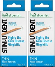 The Natural Dentist Stim-U-Dent Plaque Removers, Thin, Mint Flavor -160 ct. Pac