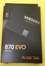Samsung 870 EVO Series 2TB SATA 2.5" Internal SSD MZ-77E2T0B/AM New Sealed
