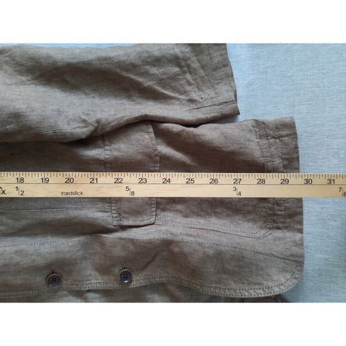 Banana Republic Mens 40R Modern Fit Sport Blazer Coat Lined Linen Heather Brown - Picture 7 of 11