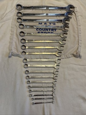 Mac Tools USA 18pc SAE Chrome 12pt Combination Wrench Set CL Series