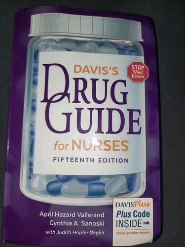 Davis's Drug Guide for Nurses 15th Ed Unscratched Code by April Hazard Vallerand