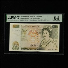 1988-91 Great Britain Bank of England 50 Pounds Pick#381b PMG 64 Choice UNC